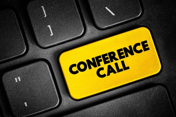 Conference Call Telephone Call Which Someone Talks More People Same — Stok fotoğraf
