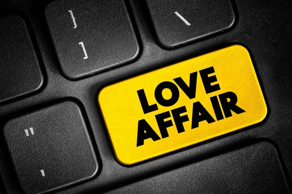 Love Affair Text Button Keyboard Concept Background — Stock fotografie