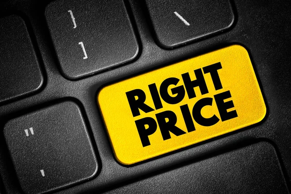 stock image Right Price text button on keyboard, concept background