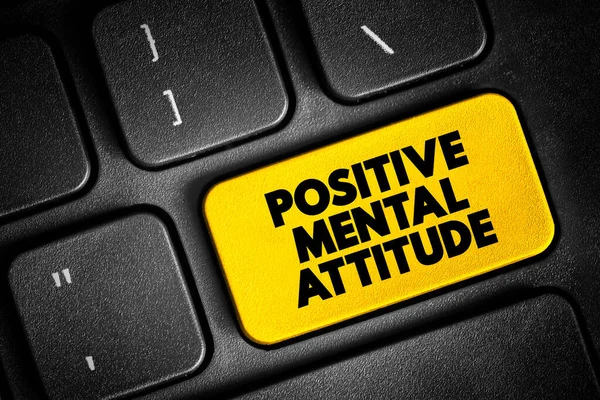 Positive Mental Attitude Term Discusses Importance Positive Thinking Contributing Factor — 图库照片