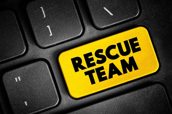 Klavyede kurtarma ekibi metin düğmesi, konsept arkaplan