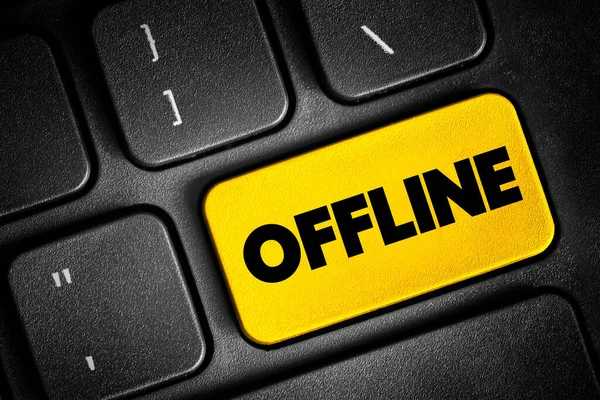 Offline Significa Que Dispositivo Seu Usuário Estão Desconectados Internet Global — Fotografia de Stock