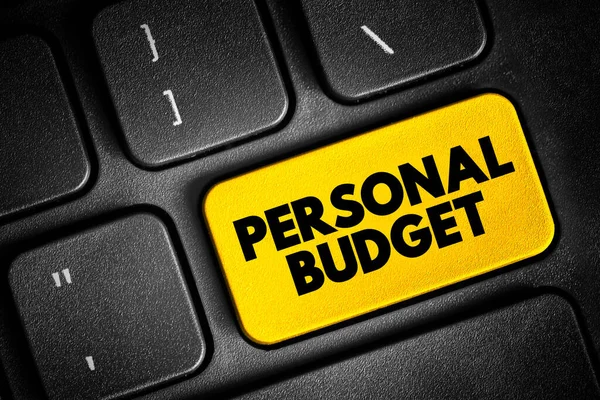 Personal Budget Finance Plan Allocates Future Personal Income Expenses Savings — Stock Fotó