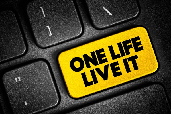 One Life Live Botón Texto Teclado Concepto Fondo —  Fotos de Stock