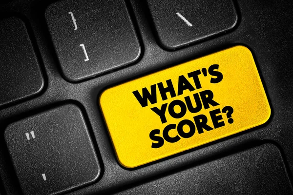 What Your Score Question Text Button Keyboard Concept Background — Foto Stock