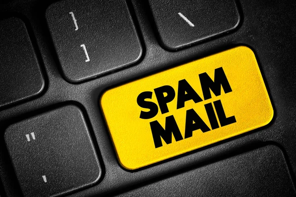 Spam Mail Niechciany Niechciany Niechciany Mail Wysyłany Hurtowo Nieograniczoną Listę — Zdjęcie stockowe