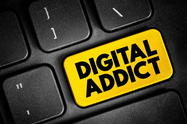 Digital Addict Harmful Dependence Digital Media Devices Smartphones Video Games — Fotografia de Stock