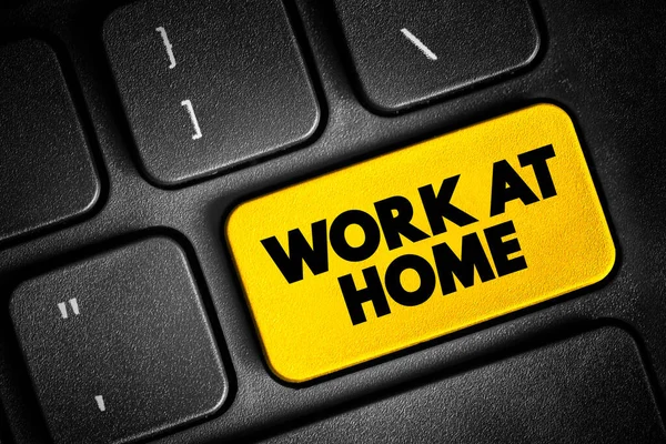 Work Home Text Button Keyboard Concept Background — Stock Photo, Image
