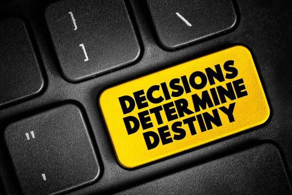 Decisions Determine Destiny Text Button Keyboard Concept Background — Foto de Stock