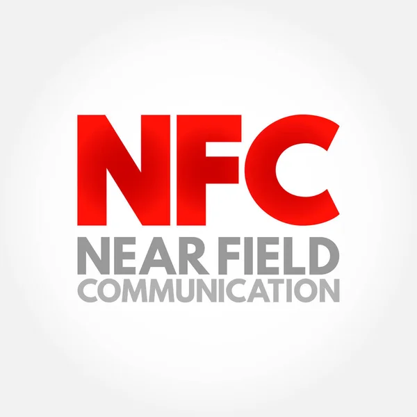 Nfc Field Communication Kumpulan Protokol Komunikasi Yang Memungkinkan Komunikasi Antara - Stok Vektor