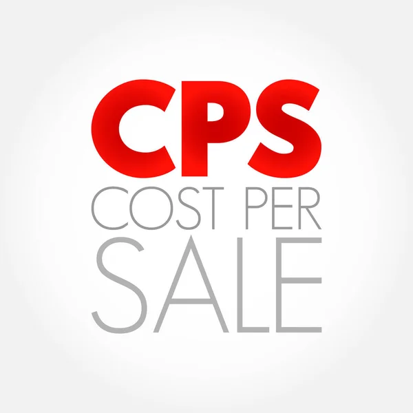 Cps Cost Sale Metric Used Advertising Teams Determine Amount Money — Stockvektor