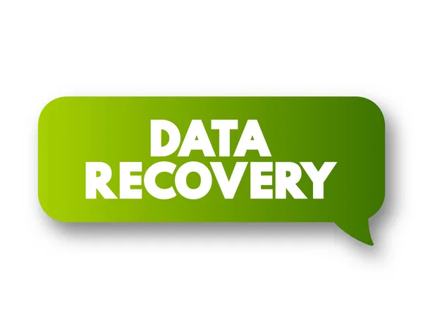 Data Recovery Process Salvaging Deleted Lost Corrupted Damaged Formatted Data — Stock Vector