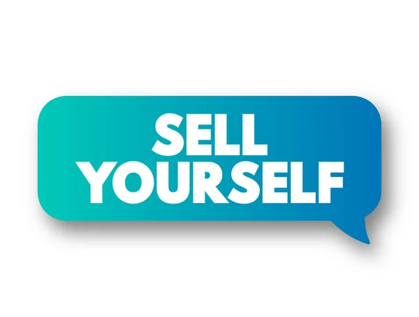 Sell Yourself Sms Blase Konzept Hintergrund — Stockvektor