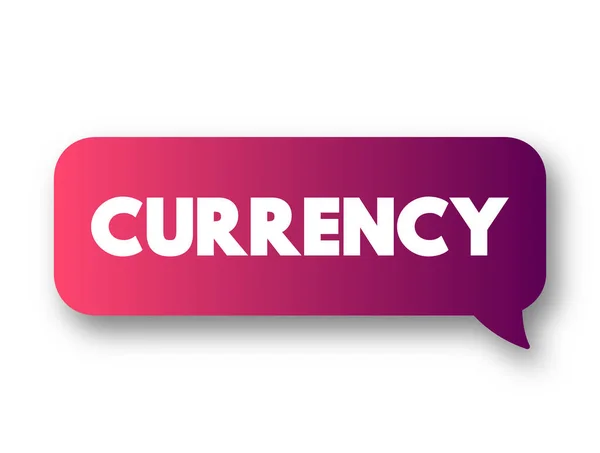 Monnaie Bulle Message Texte Fond Concept — Image vectorielle