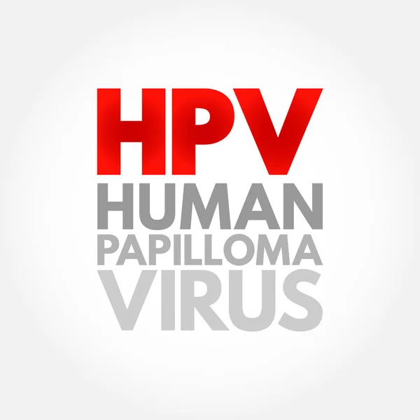 Hpv Nsan Papilloma Virüsü Papillomaviridae Familyasından Bir Dna Virüsü Kısaltma — Stok Vektör
