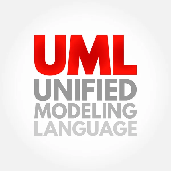 Uml Unified Modeling Language General Purpose Developmental Modeling Language Field - Stok Vektor