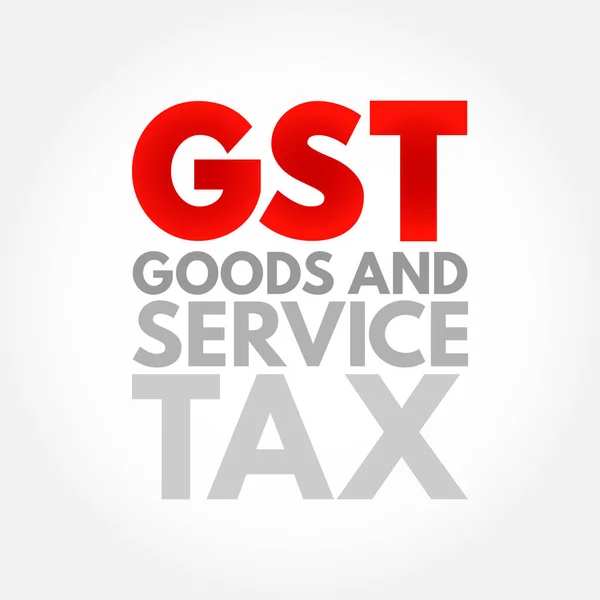 Gst Goods Service Tax Έμμεσος Φόρος Επί Των Παραδόσεων Αγαθών — Διανυσματικό Αρχείο