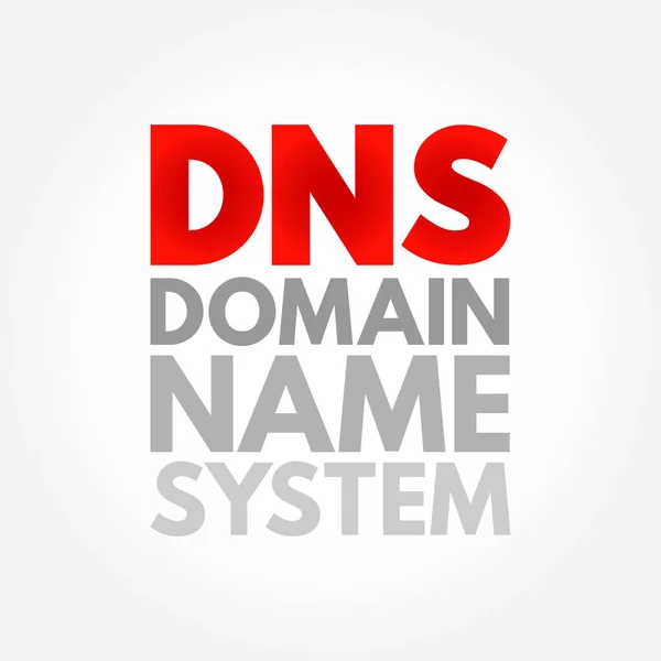 Dns Domain Name System Sistem Penamaan Hierarki Yang Dibangun Pada - Stok Vektor
