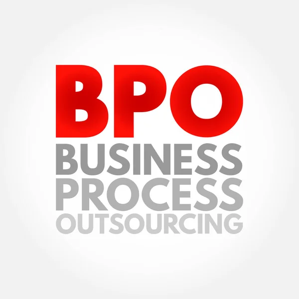 Bpo Business Process Outsourcing Délégation Plusieurs Processus Opérationnels Forte Intensité — Image vectorielle