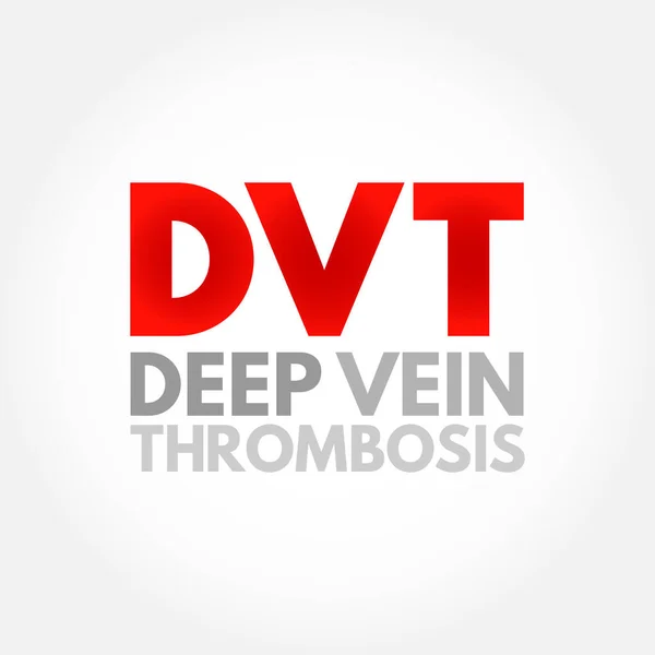 Dvt Deep Vein Thrombosis Medical Condition Occurs Blood Clot Forms — Vector de stock