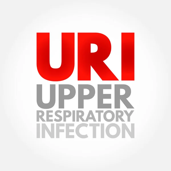 Uri 호흡기 호흡기의 전염성 텍스트 컨셉트 — 스톡 벡터