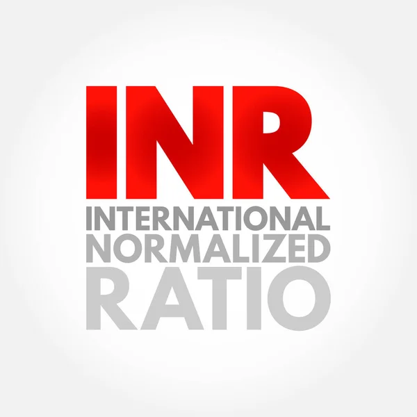 Inr International Normalized Ratio Mide Tiempo Para Que Sangre Coagule — Vector de stock