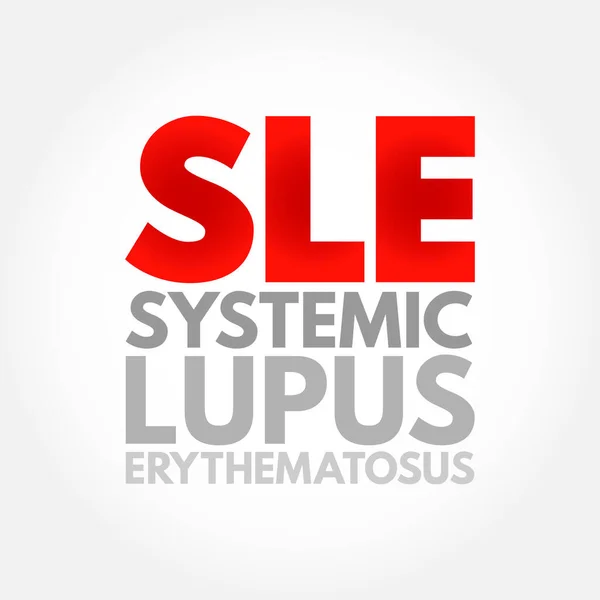 Sle Systemic Lupus Erythematosus 以核及细胞质抗原抗体为特征的自身免疫缺损 缩写文本概念背景 — 图库矢量图片