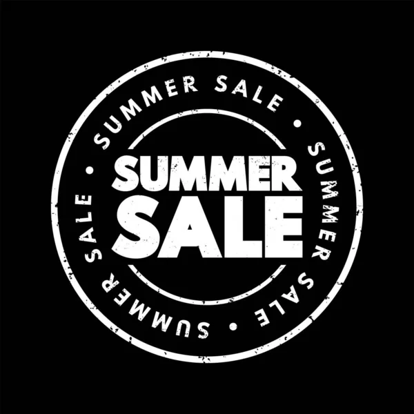 Summer Sale Text Stempel Konzept Hintergrund — Stockvektor
