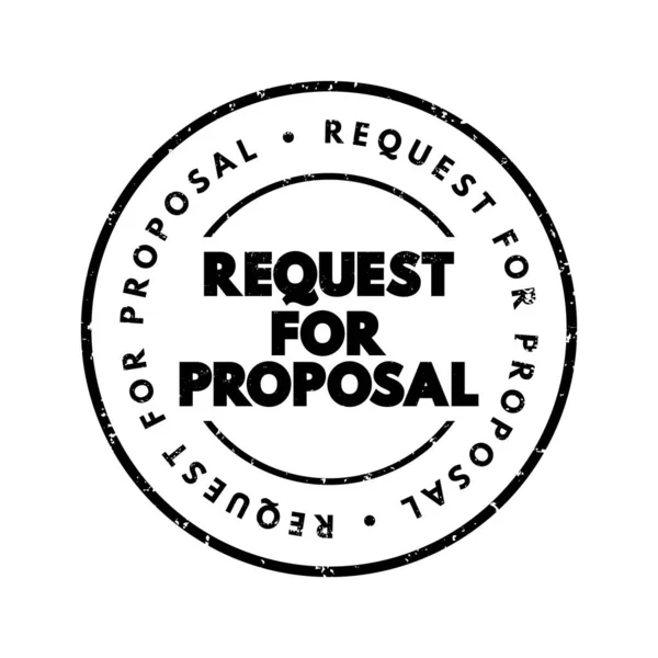 Request Proposal Document Solicits Proposal Made Bidding Process Text Concept — Stock Vector