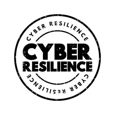 Cyber Resilience text stamp, concept background clipart