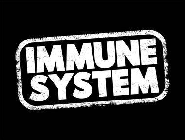 Bağışıklık Sistemi metin damgası, sağlık konsepti geçmişi