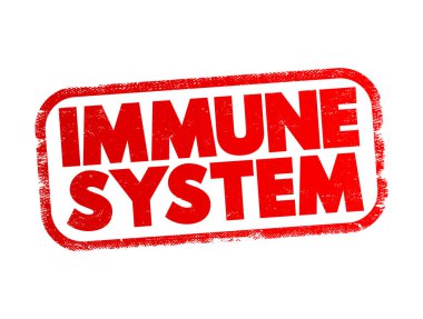 Bağışıklık Sistemi metin damgası, sağlık konsepti geçmişi