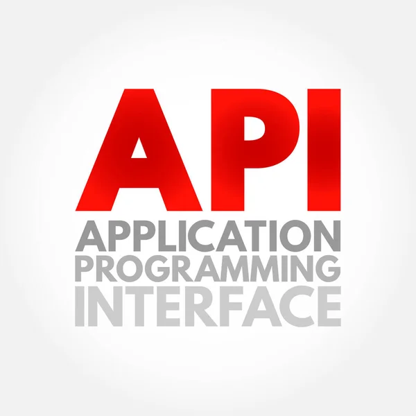 Api Application Programming Interface Acronym Technology Concept ...