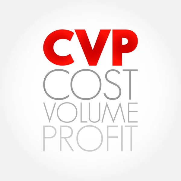 Cvp Cost Volume Profit Managerial Economics Form Cost Accounting Acronym — Stock Vector