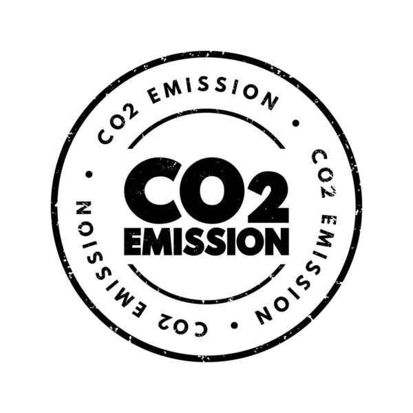 stock vector Co2 Emission text stamp, concept background