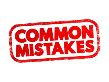Common Mistakes text stamp, concept background