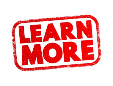 Learn More text stamp, concept background