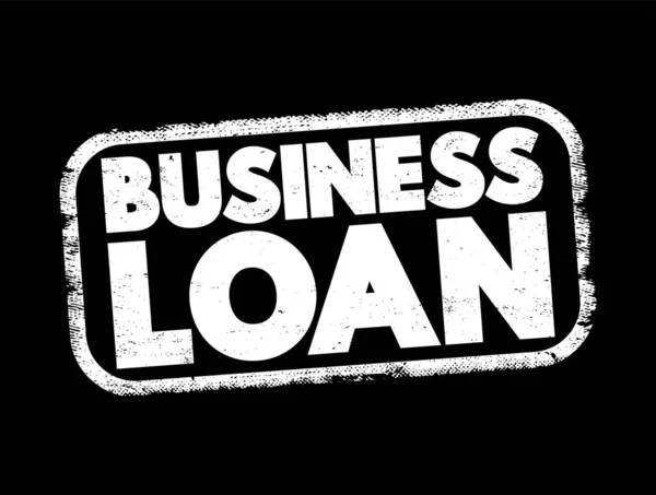Business Loan Text Stamp Business Concept Background — Vettoriale Stock