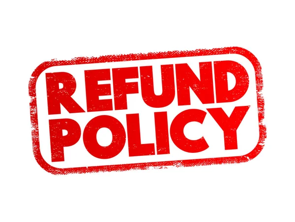 Refund Policy Text Stamp Business Concept Background — 스톡 벡터