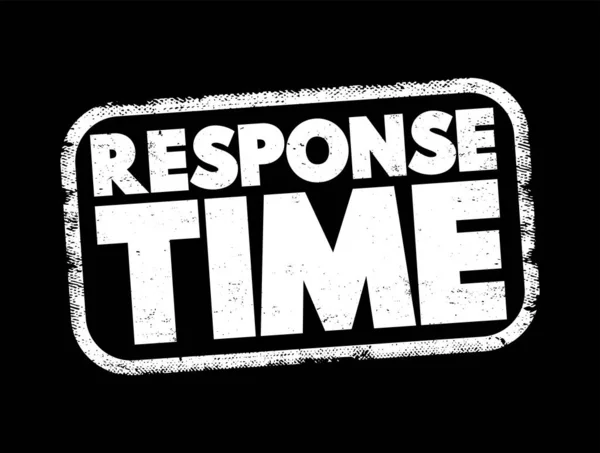 Response Time Text Stamp Concept Background — стоковый вектор