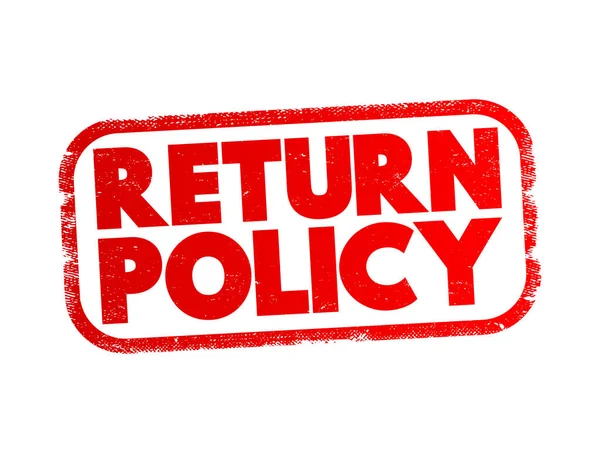 Return Policy Text Stamp Concept Background — Stockový vektor