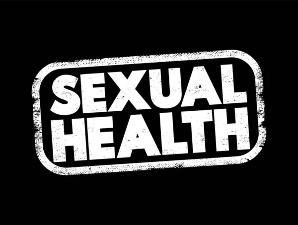 Cap Teks Kesehatan Seksual Latar Belakang Konsep - Stok Vektor