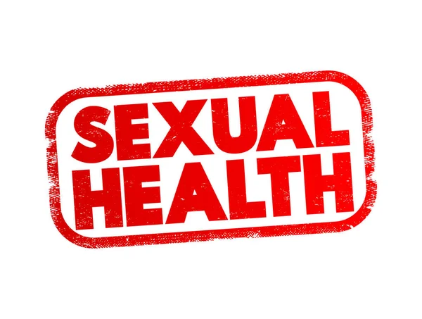 Sexual Health Text Stamp Concept Background — Archivo Imágenes Vectoriales
