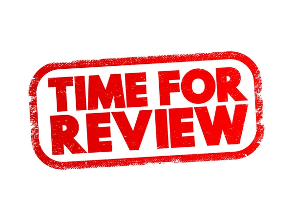 Time Review Carimbo Texto Fundo Conceito —  Vetores de Stock