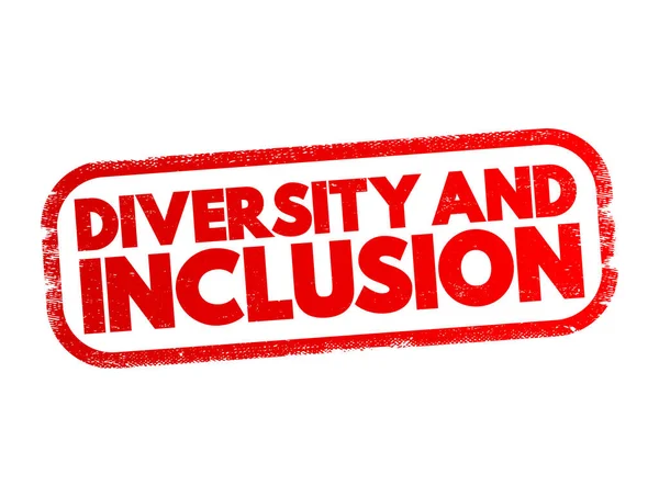 Diversity Inclusion Text Stamp Concept Background — Vector de stock