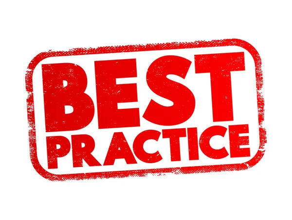 Best Practice Method Technique Has Been Generally Accepted Superior Any — Archivo Imágenes Vectoriales