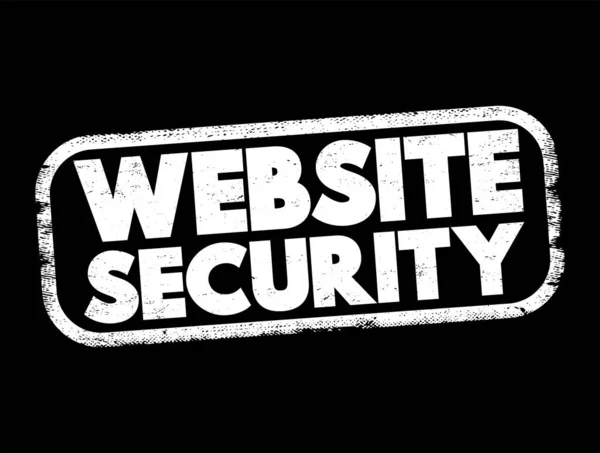 Website Security Text Stamp Concept Background — Vector de stock