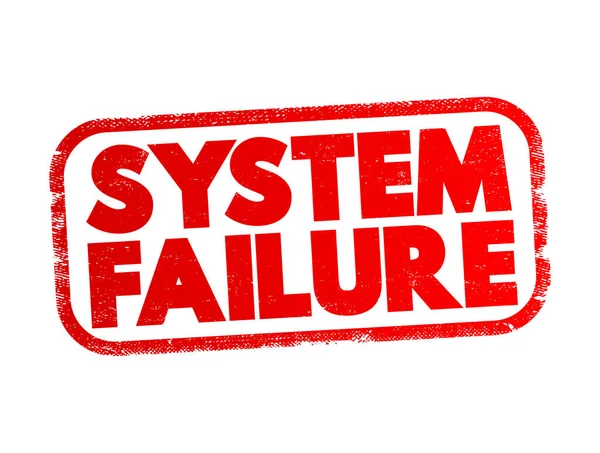 System Failure Problem Hardware Operating System Software Causes Your System — 스톡 벡터