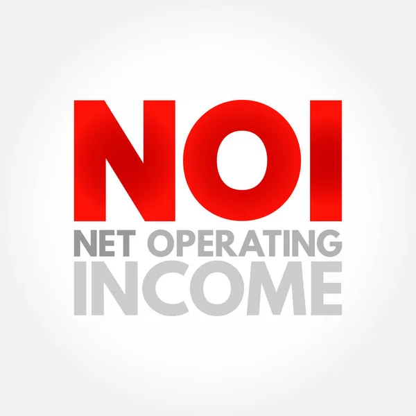Noi Net Operating Income Formule Die Onroerend Goed Gebruiken Snel — Stockvector