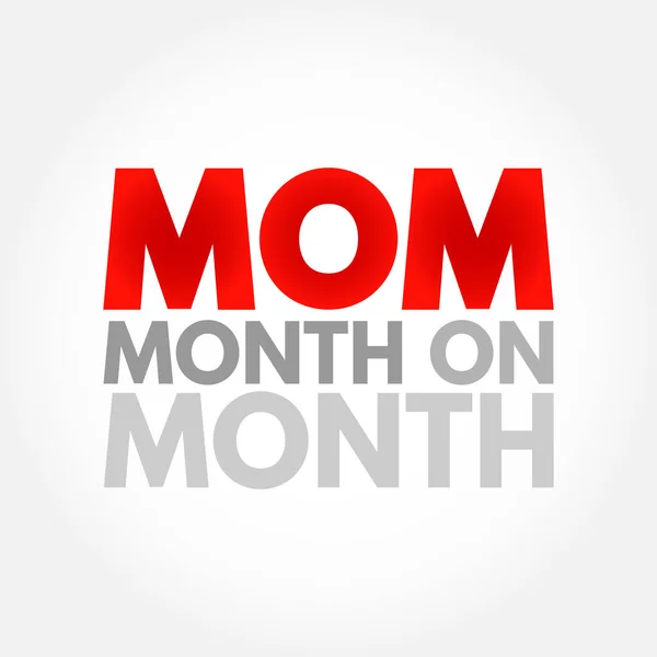 Mom Hónap Hónap Hónap Összehasonlítva Adatokat Egy Hónapról Előző Hónapra — Stock Vector